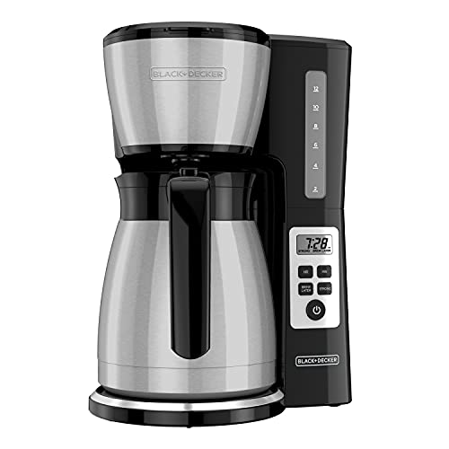 BLACK+DECKER 12 Cup Thermal Programmable Coffee Maker Brew Strength VORTEX CM2046S