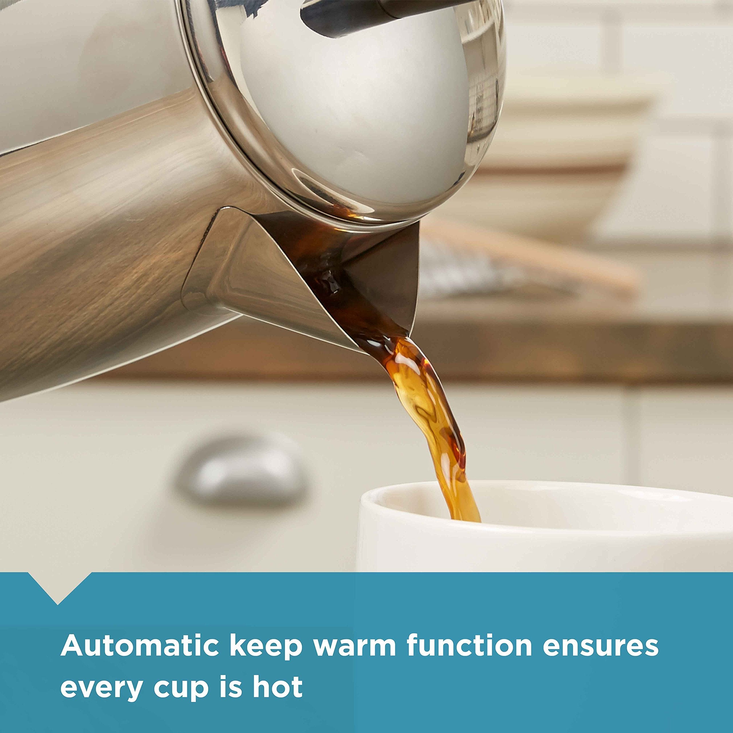 Farberware 8 Cup Electric Coffee Percolator Stainless Steel Keep Warm No Drip