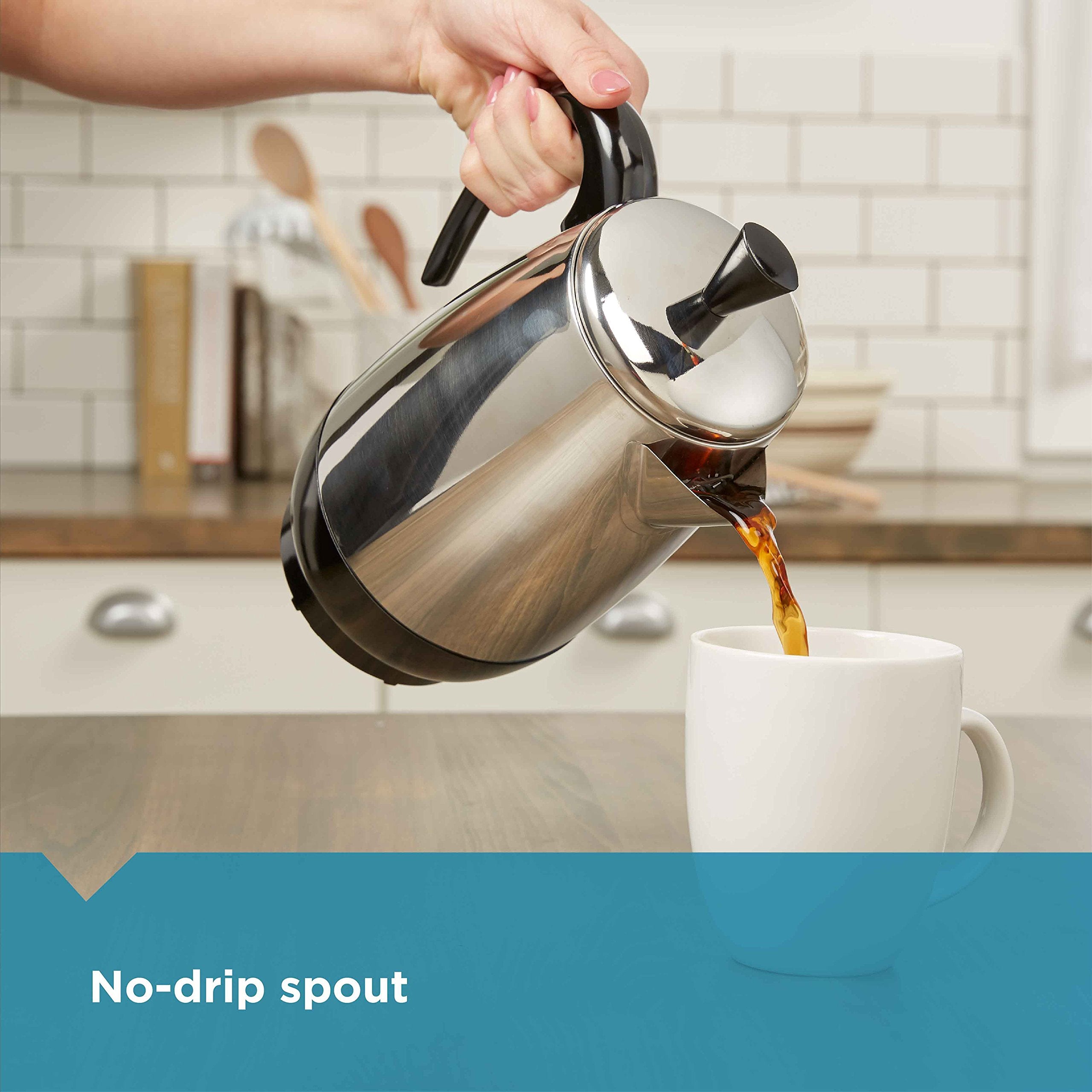 Farberware 8 Cup Electric Coffee Percolator Stainless Steel Keep Warm No Drip