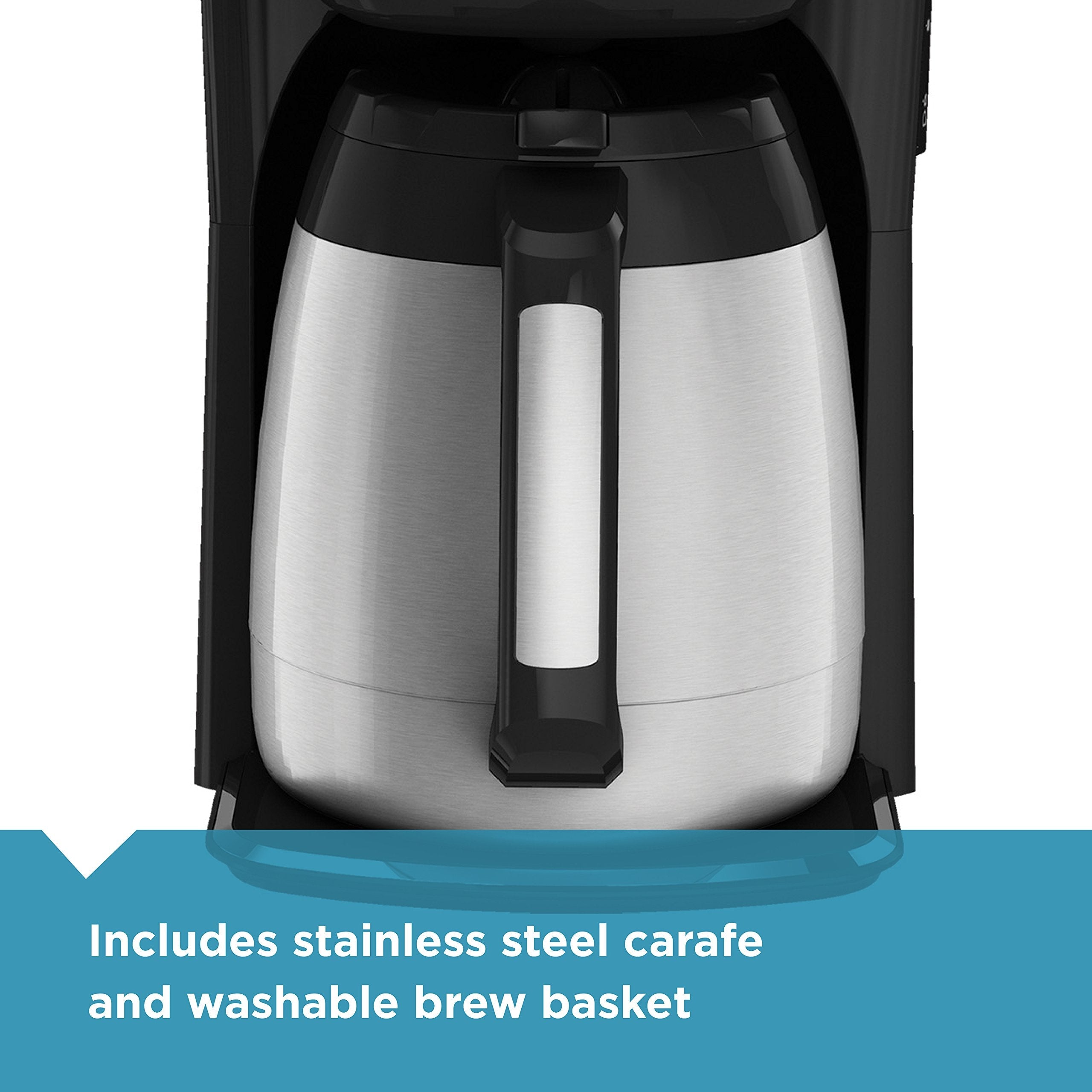 BLACK+DECKER 12 Cup Thermal Programmable Coffee Maker Brew Strength VORTEX CM2046S