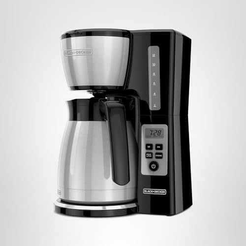 BLACK+DECKER 12 Cup Thermal Programmable Coffee Maker Brew Strength VORTEX CM2046S