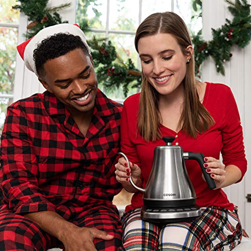 COSORI Electric Gooseneck Kettle 5 Temp Control Pour Over Coffee Tea 0.8L 1200W Stainless Steel