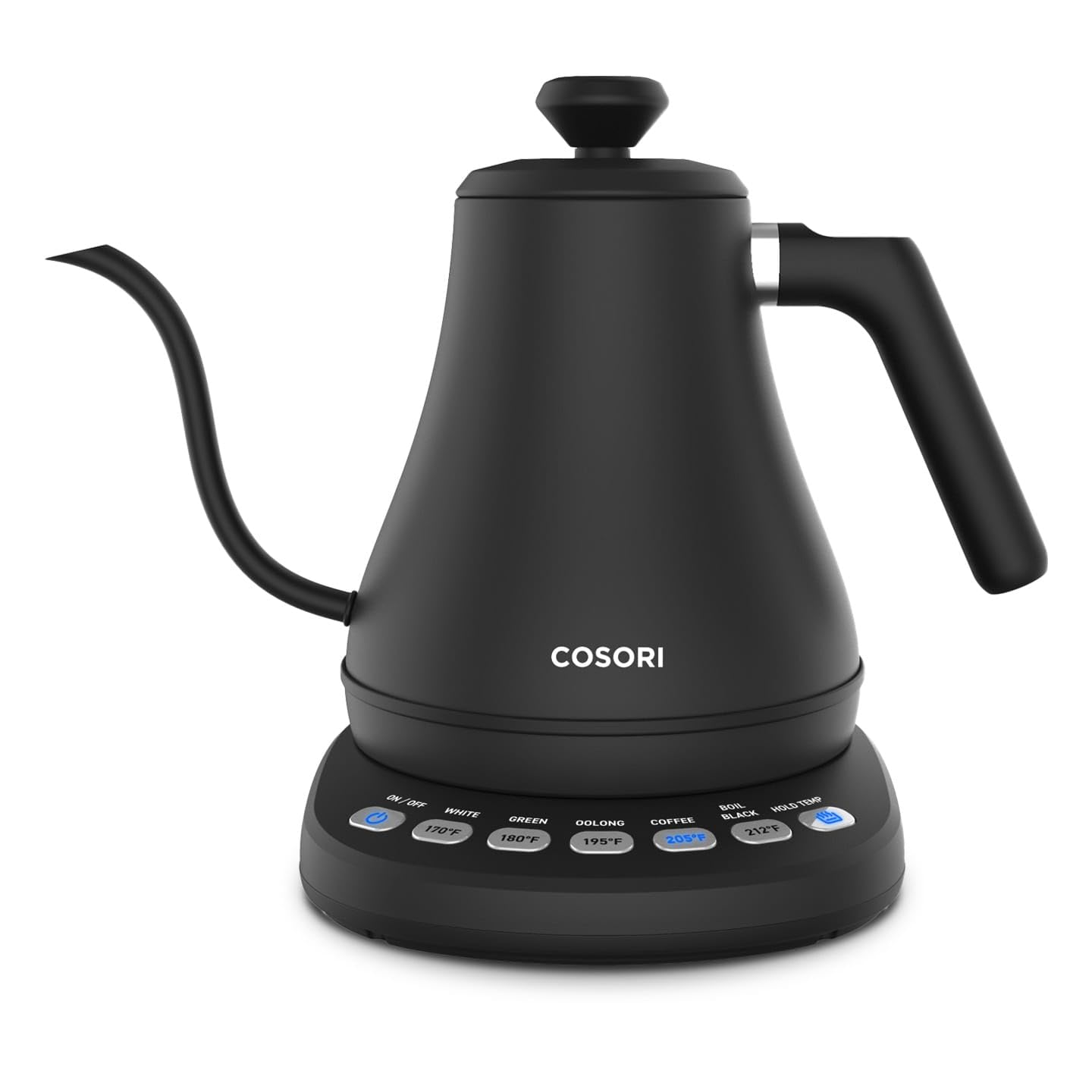 COSORI Electric Gooseneck Kettle 5 Temp Control Pour Over Coffee Tea 0.8L 1200W Stainless Steel