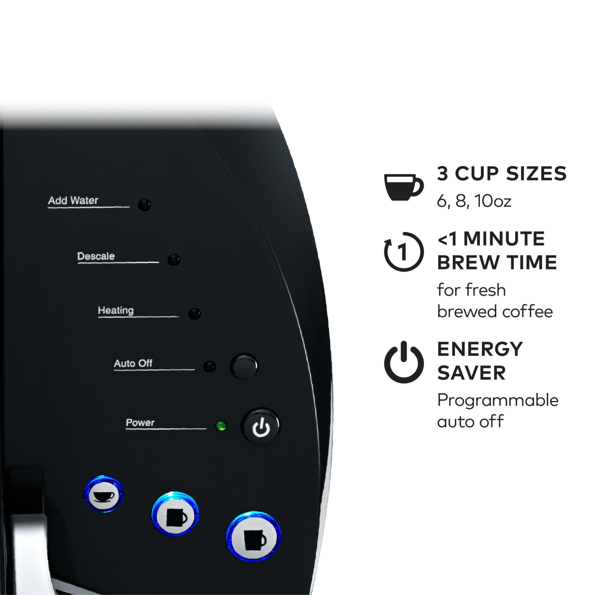 Keurig K Classic Single Serve Coffee Maker 3 Brew Sizes 48oz Reservoir Black