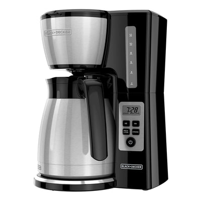BLACK+DECKER 12 Cup Thermal Programmable Coffee Maker Brew Strength VORTEX CM2046S