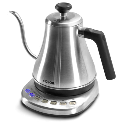 COSORI Electric Gooseneck Kettle 5 Temp Control Pour Over Coffee Tea 0.8L 1200W Stainless Steel