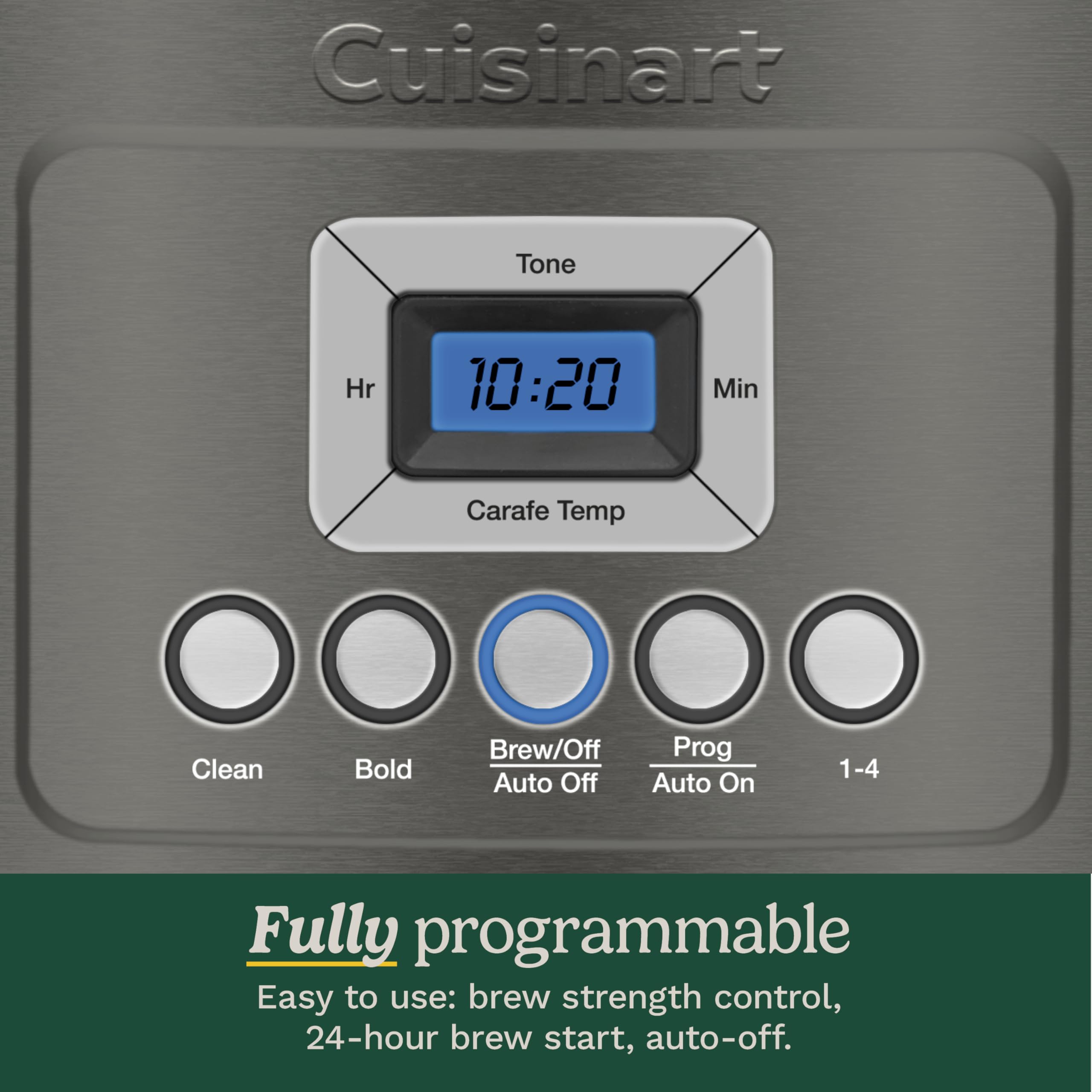 Cuisinart 14 Cup Programmable Coffee Maker PerfecTemp Glass Carafe DCC-3200NAS Stainless