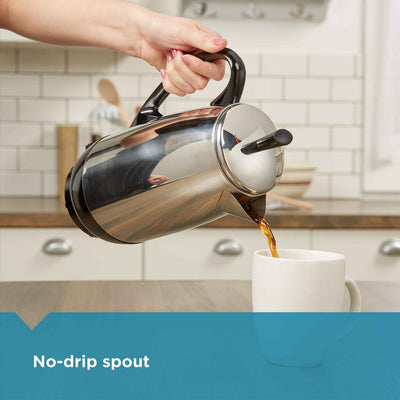 Farberware 8 Cup Electric Coffee Percolator Stainless Steel Keep Warm No Drip