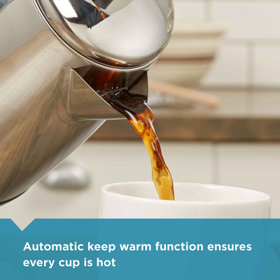 Farberware 8 Cup Electric Coffee Percolator Stainless Steel Keep Warm No Drip