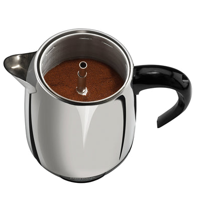Farberware 8 Cup Electric Coffee Percolator Stainless Steel Keep Warm No Drip